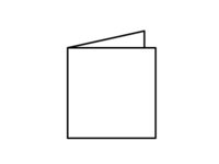 Carte pliante en papier avec un pli au format portrait.