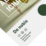 Flyer papier avec vernis UV brillant sur une face.