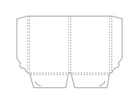 Chemise en papier avec quatre rabats et accessoires optionnels.