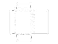 Chemise en papier avec trois rabats et porte-stylo.