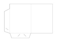 Chemise en papier avec deux rabats.