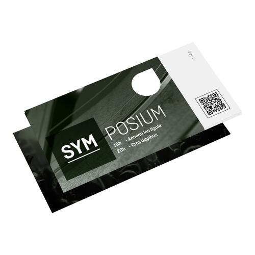 Papier-Eintrittskarten, beidseitig bedruckt.