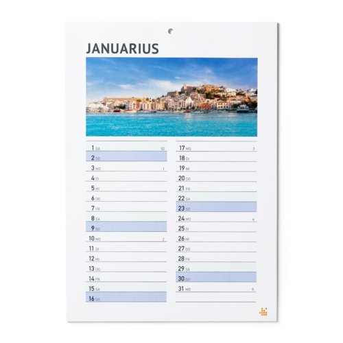 Calendriers muraux reliure colle, A6 3