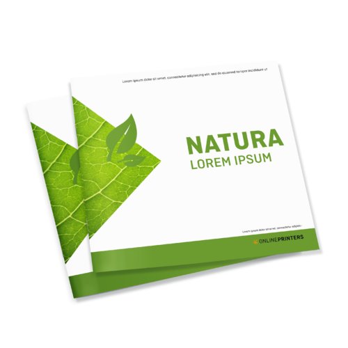 Brochures en papier éco/naturel, Carré, A6-Carré 1