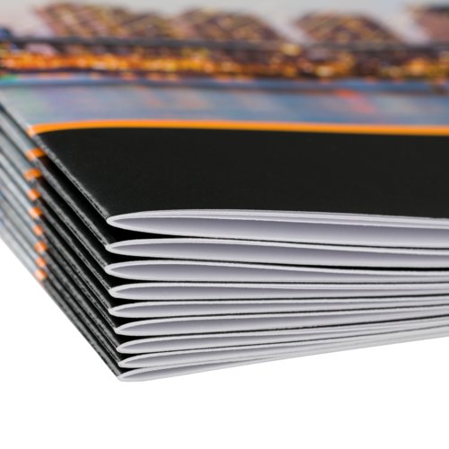 Brochures agrafées format paysage, A6 5