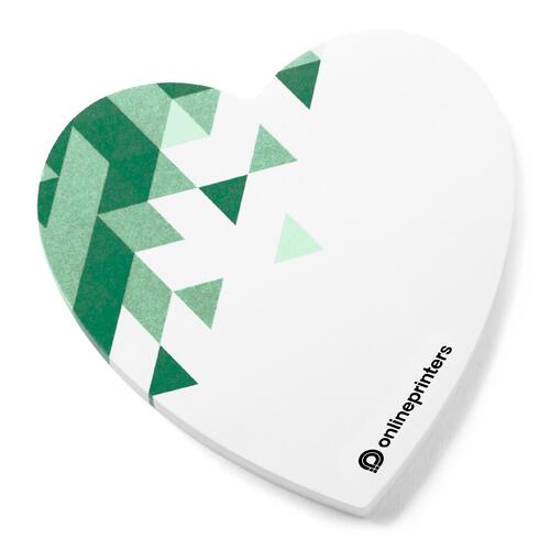 Bloc de notes adh�sives en papier en forme de c&#339;ur.