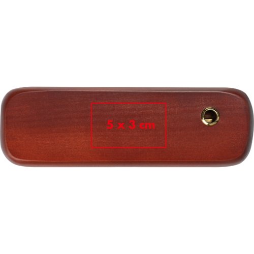 Set d'criture en bois marron avec stylo et bote.
