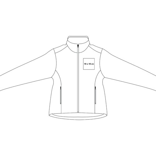 Veste softshell avec fermeture clair intgrale et poches latrales.