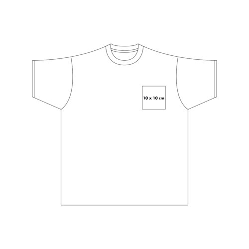 T-shirt blanc en coton avec manches courtes.