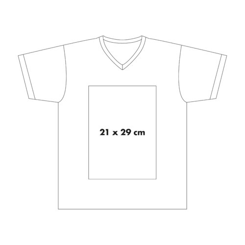 T-shirt en coton avec col en V et manches courtes.