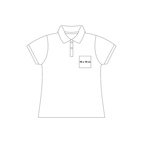 Polo en coton pour femme avec manches courtes et patte de boutonnage.