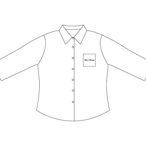 Blouse  manches longues avec patte de boutonnage et col.