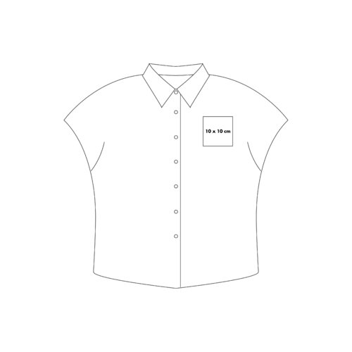 Blouse  manches courtes avec patte de boutonnage et col.