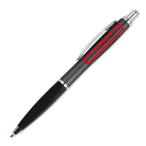Stylo  bille noir avec dtails en mtal et clip.