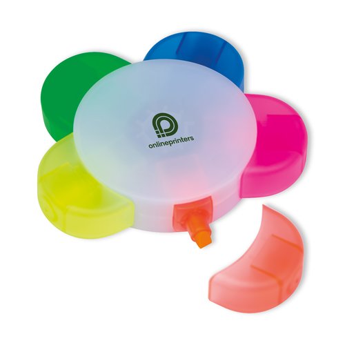 Marqueur multicolore � cinq pointes.