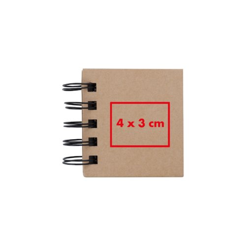 Bloc-notes repositionnable avec reliure spirale.