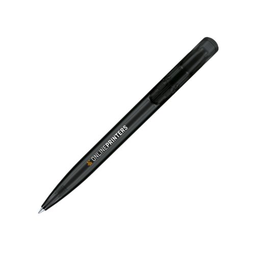 Stylo � bille givr� avec m�canisme poussoir et clip.