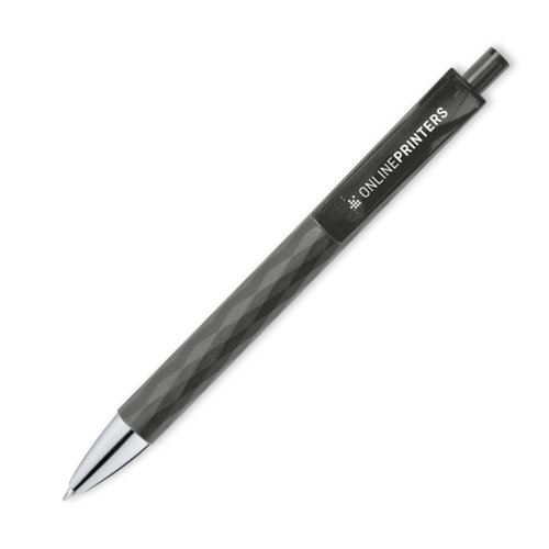 Stylo  bille anthracite  motif avec clip et mcanisme  poussoir.