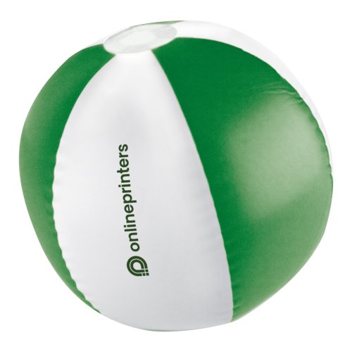 Ballon de plage bicolore en plastique.