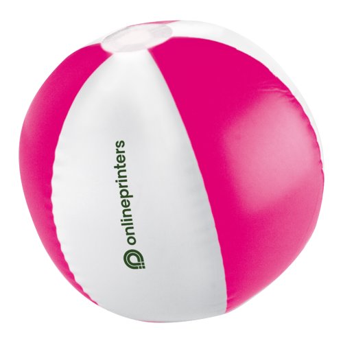 Ballon de plage rose en plastique.