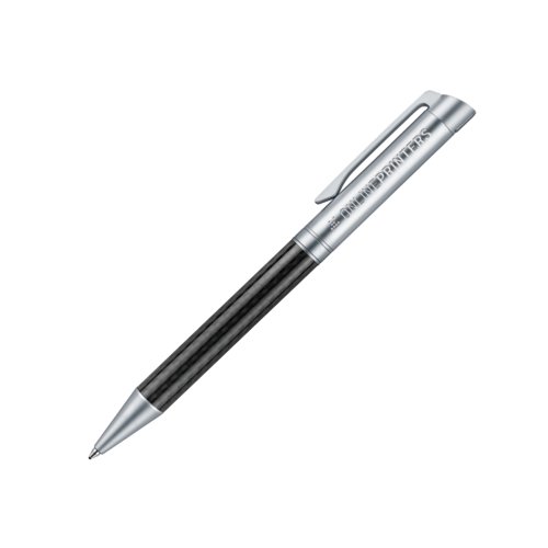 Stylo � bille en m�tal avec �l�ments en carbone et clip.