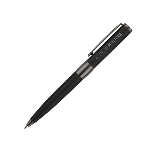Stylo � bille rotatif noir avec clip.