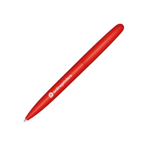 Stylo  bille rotatif rouge en bioplastique avec clip.