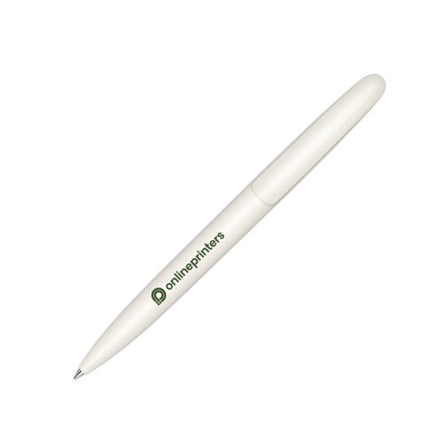 Stylo  bille blanc en plastique bio avec mcanisme rotatif.