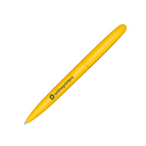 Stylo  bille jaune bio avec pointe et clip.