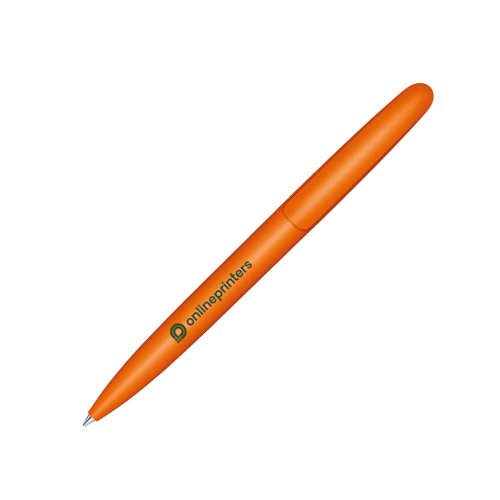 Stylo  bille orange bio rotatif avec clip.
