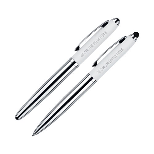 Parure de stylos senator® Nautic Soft Touch composée d’un stylo à bille et d’un roller avec étui 1