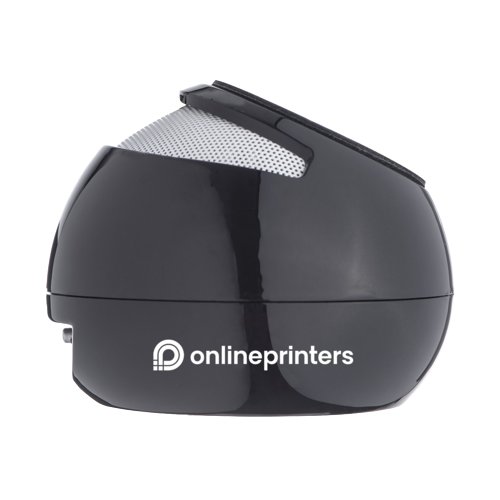 Haut-parleur Bluetooth sphrique noir.
