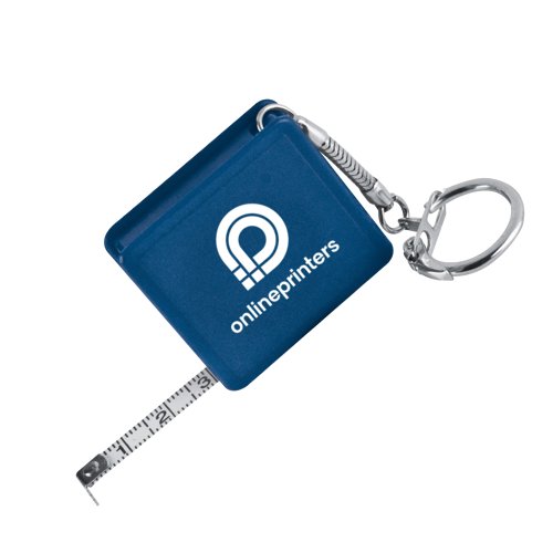 Mtre ruban bleu en plastique avec porte-cls.