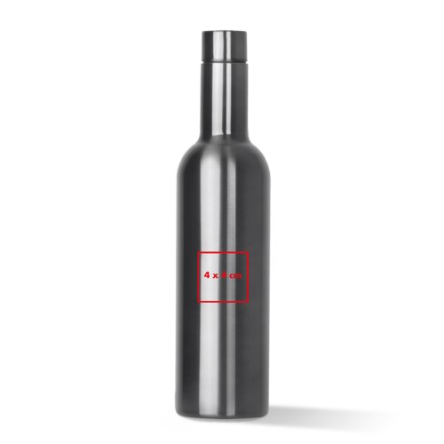 Bouteille thermos argente en acier inoxydable avec bouchon  vis.