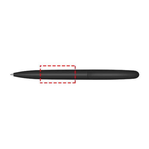 Stylo  bille rotatif noir en matriau biosourc avec clip.