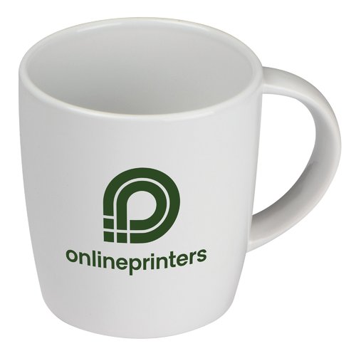 Tasse en cramique blanche avec poigne.