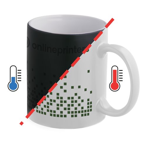 Mug en cramique thermosensible avec poigne.
