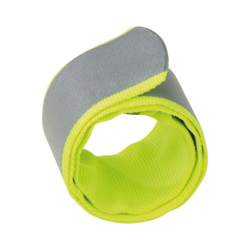 Bracelet  clip rflchissant jaune  motif.