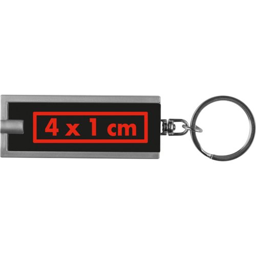 Porte-cls rectangulaire en plastique avec lumire LED.