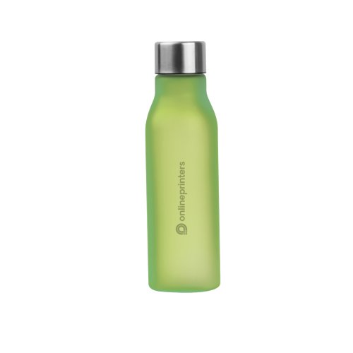 Bouteille d'eau en plastique verte avec bouchon  vis.