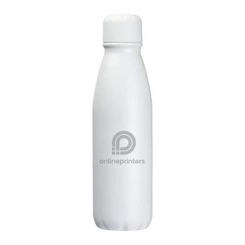 Bouteille d'eau blanche en aluminium avec bouchon  vis.