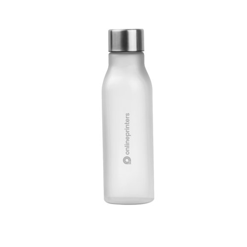 Bouteille d'eau transparente en plastique avec bouchon  vis.