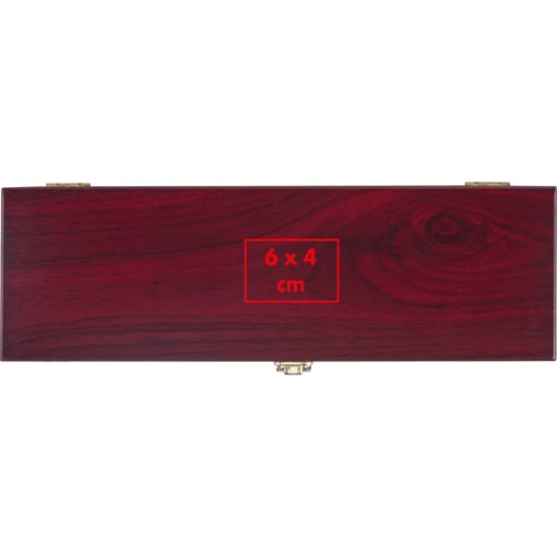 Bote  vin rouge en bois avec fermeture.