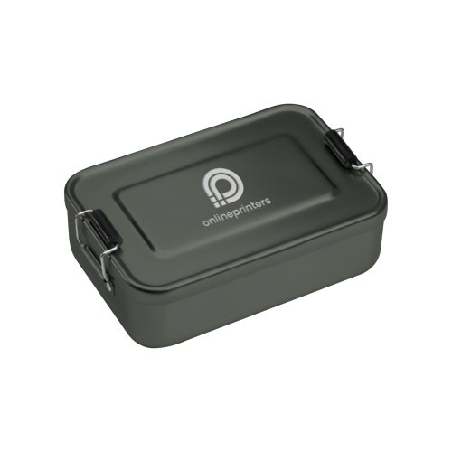 Bote  lunch en aluminium anthracite avec fermeture.