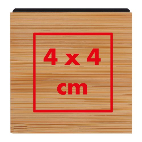 Horloge de table en bambou avec affichage numrique.