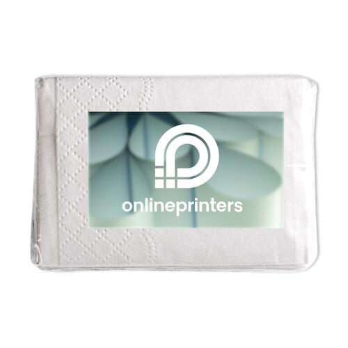 Mouchoirs en papier blancs, triple paisseur, en paquet.