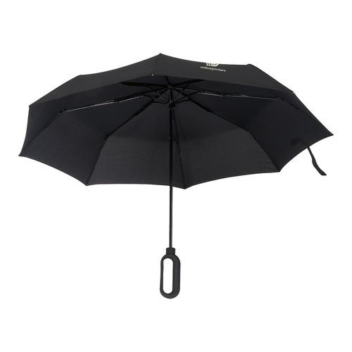 Parapluie noir avec poigne spciale.