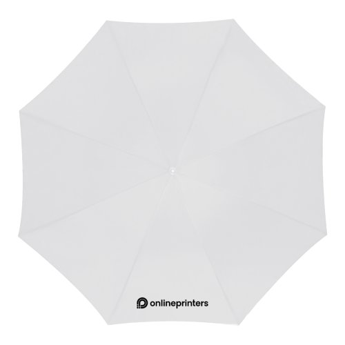 Parapluie droit automatique blanc de grand diamtre.