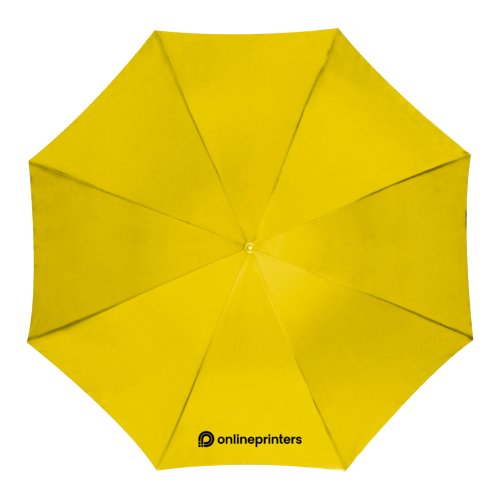 Parapluie droit automatique jaune avec housse.