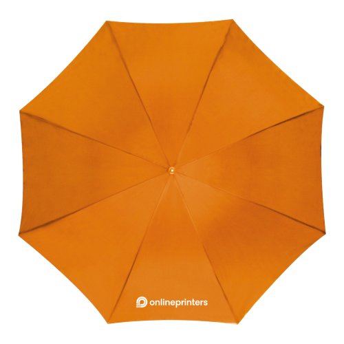 Parapluie droit automatique orange avec housse.
